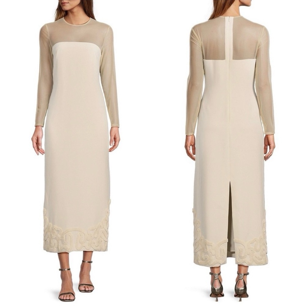 NWT - Antonio Melani x Elizabeth Damrich "Babe" Mesh Crepe Soutache Dress.